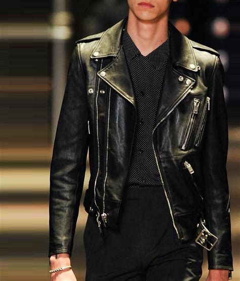 ysl mens leather jacket|saint laurent suede jacket.